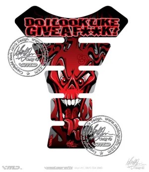Motografix Red Roaring Beast 3D Gel Tank Pad Protector (Black/Red)