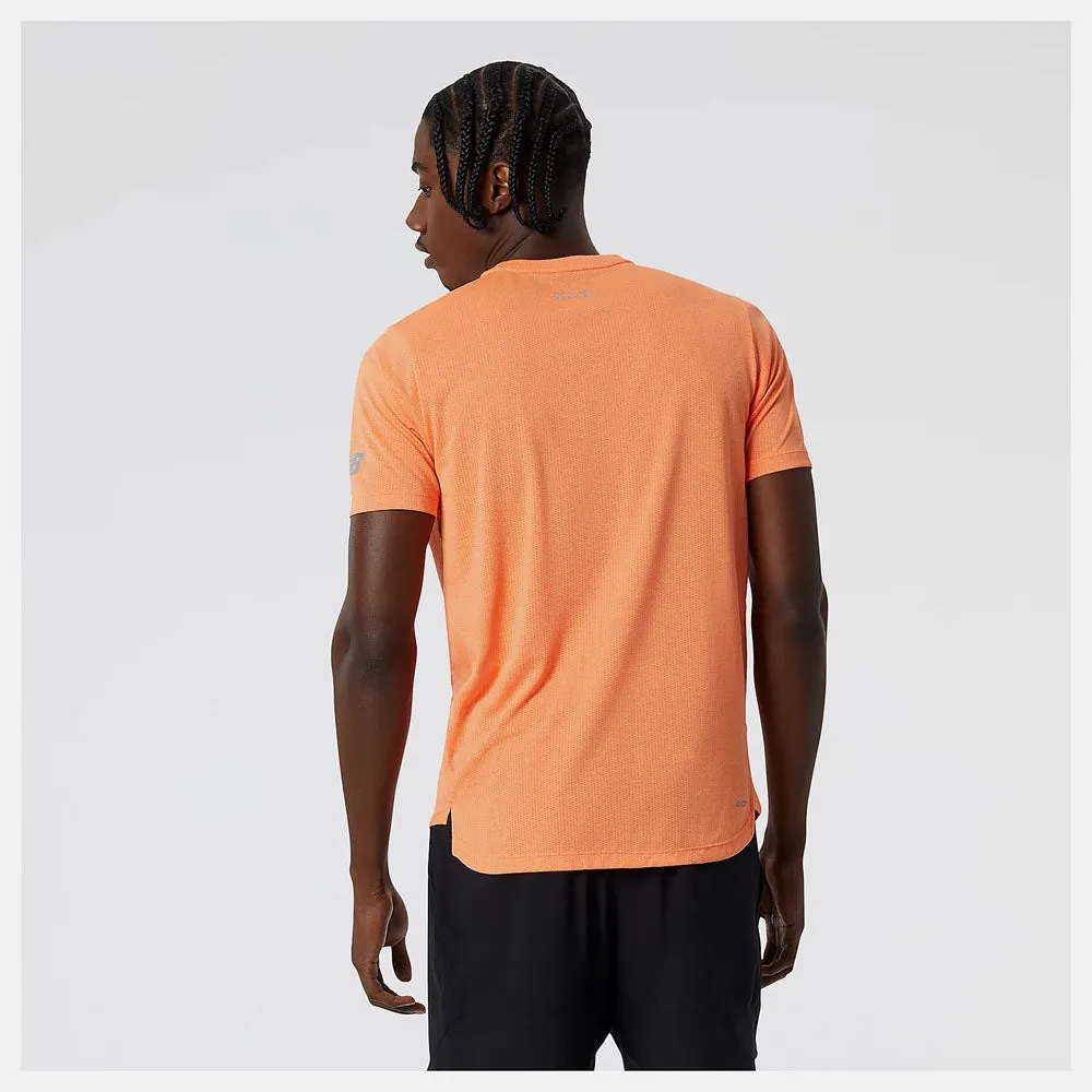 New Balance Mens Graphic Impact Run Short Sleeve Tee
