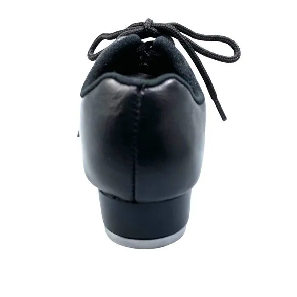 New Teens Womens Black Size 4 Split-Sole Jazz Tap Oxford Shoes Dance Class