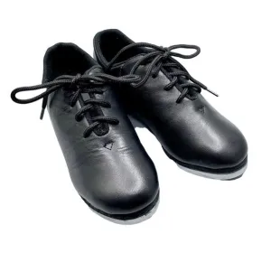 New Teens Womens Black Size 4 Split-Sole Jazz Tap Oxford Shoes Dance Class