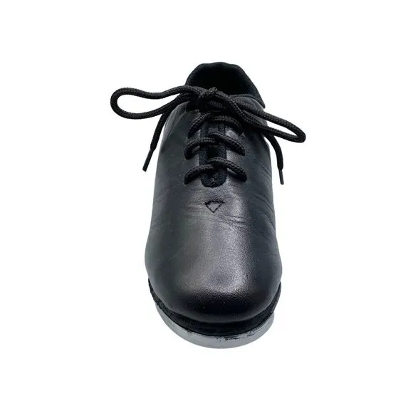 New Teens Womens Black Size 4 Split-Sole Jazz Tap Oxford Shoes Dance Class