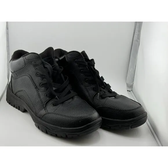 NIB New in‎ Box Dr Scholl's &quot;Charge&quot; Black Work Boots Slip and Oil Resistant 11W