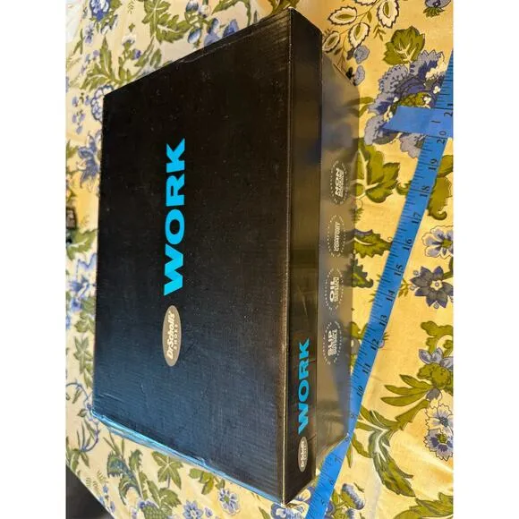 NIB New in‎ Box Dr Scholl's &quot;Charge&quot; Black Work Boots Slip and Oil Resistant 11W