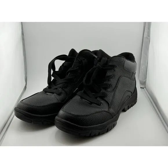 NIB New in‎ Box Dr Scholl's &quot;Charge&quot; Black Work Boots Slip and Oil Resistant 11W