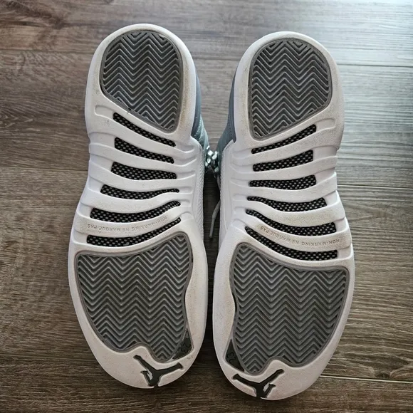 Nike Air Jordan 12 Retro Stealth GS Shoes Gray White 6Y