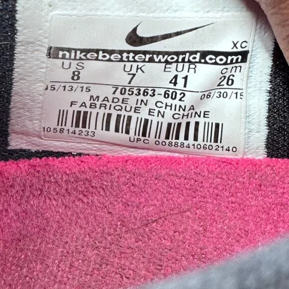 Nike HyperChase TB Basketball Shoes Mens 8 Pink Lace Up Rubber Sole 705363-602