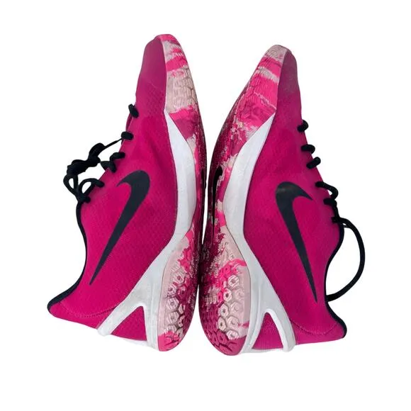 Nike HyperChase TB Basketball Shoes Mens 8 Pink Lace Up Rubber Sole 705363-602