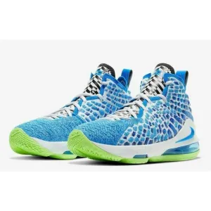 Nike LeBron GS XVII Photo Blue Green Basketball Shoes size 5.5Y BQ5594-434 OG AL