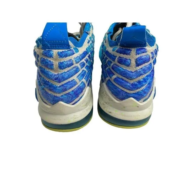 Nike LeBron GS XVII Photo Blue Green Basketball Shoes size 5.5Y BQ5594-434 OG AL