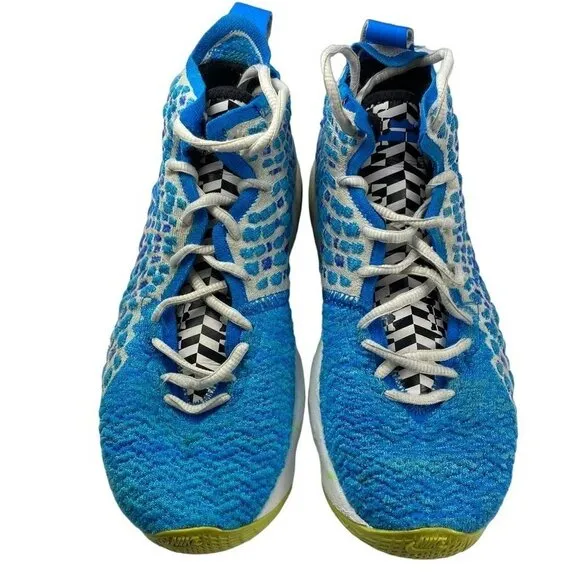 Nike LeBron GS XVII Photo Blue Green Basketball Shoes size 5.5Y BQ5594-434 OG AL