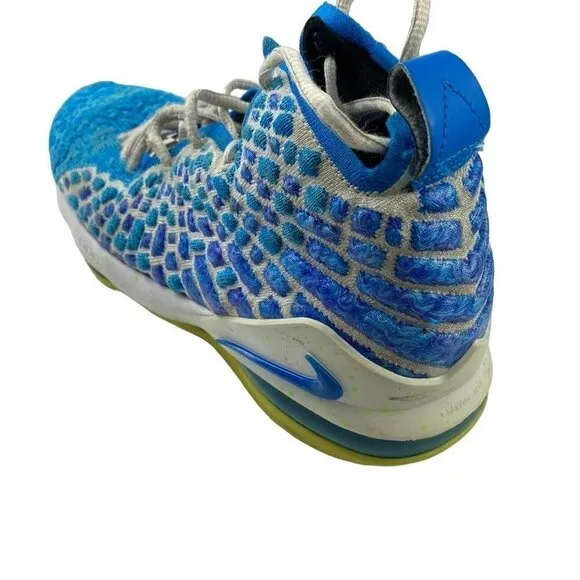 Nike LeBron GS XVII Photo Blue Green Basketball Shoes size 5.5Y BQ5594-434 OG AL