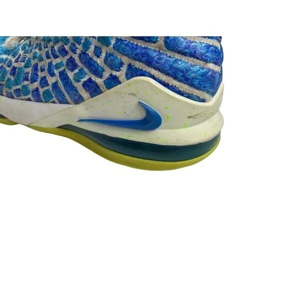 Nike LeBron GS XVII Photo Blue Green Basketball Shoes size 5.5Y BQ5594-434 OG AL