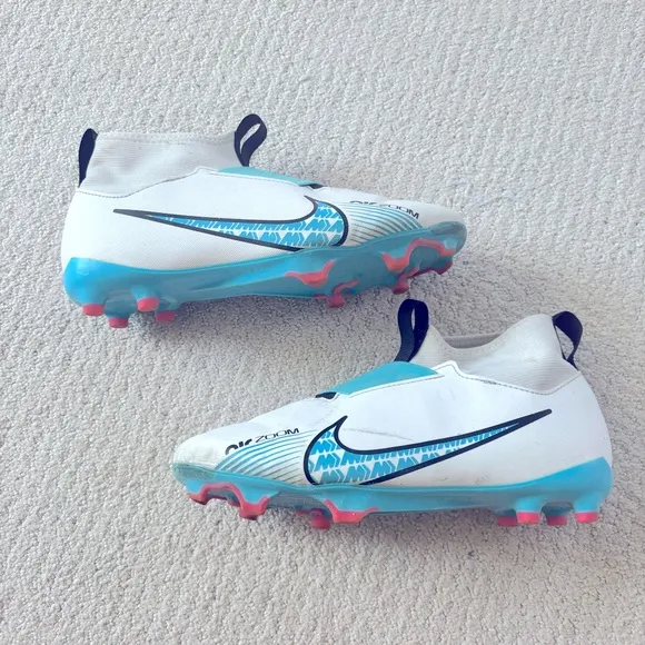 Nike mercurial superfly 9 white lace less soccer cleats