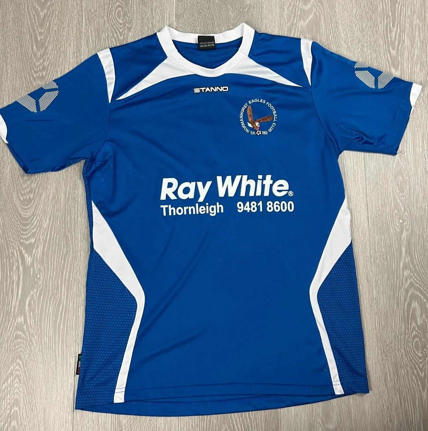 Normanhurst Eagles F.C Mens Blue Football Jersey Soccer Jersey Size Medium