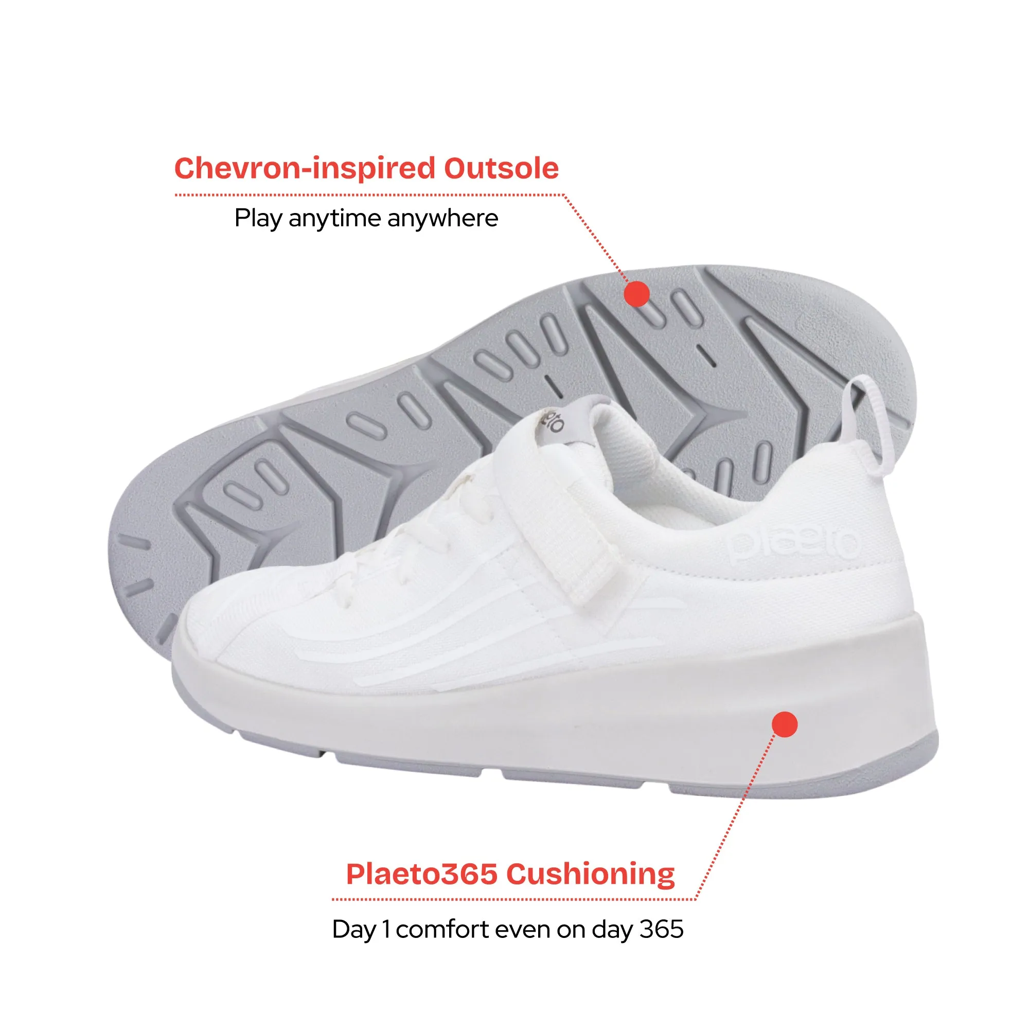 Nova Multiplay School Shoes (1 - 4 UK) - White