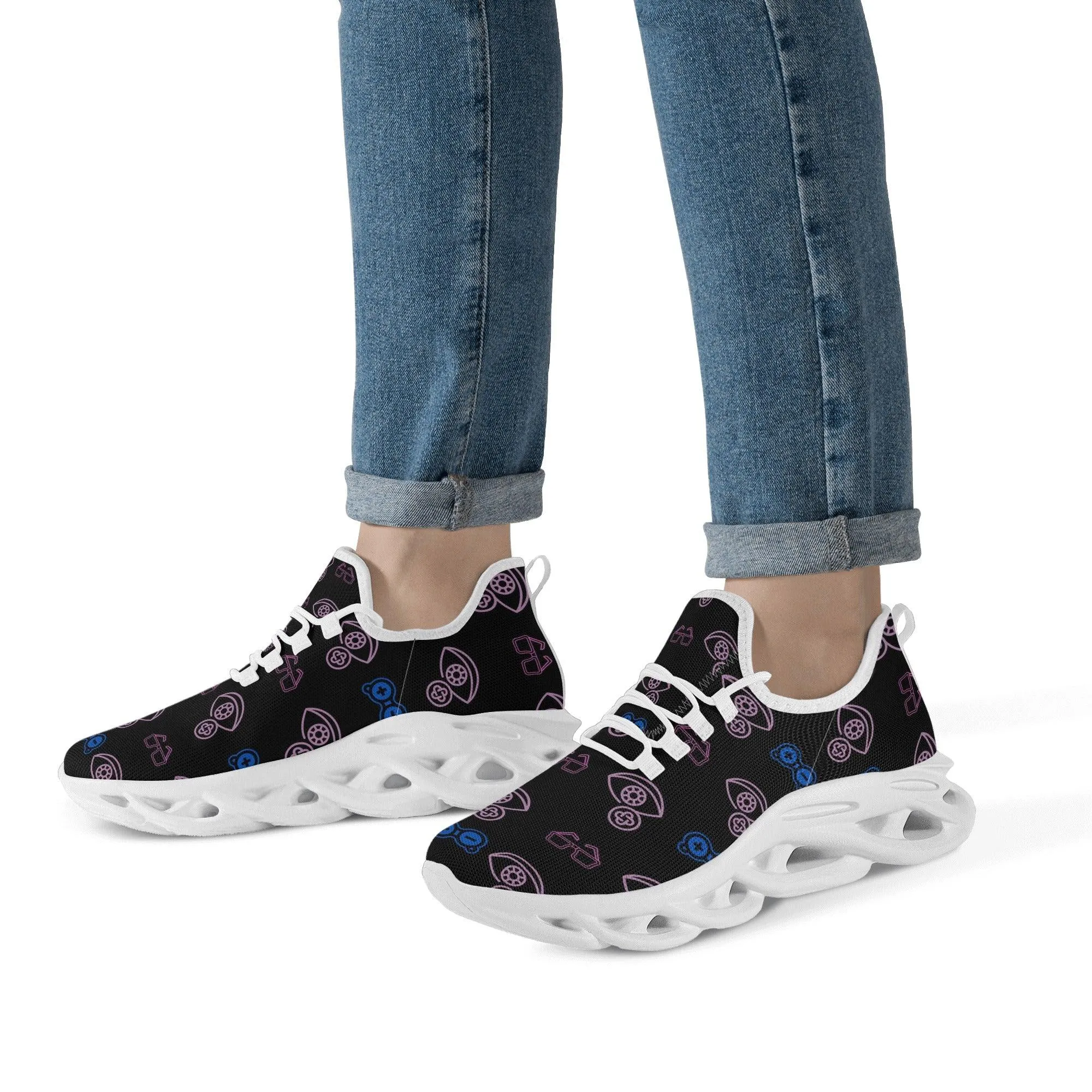Optometrist Women Eye Icons Sneakers