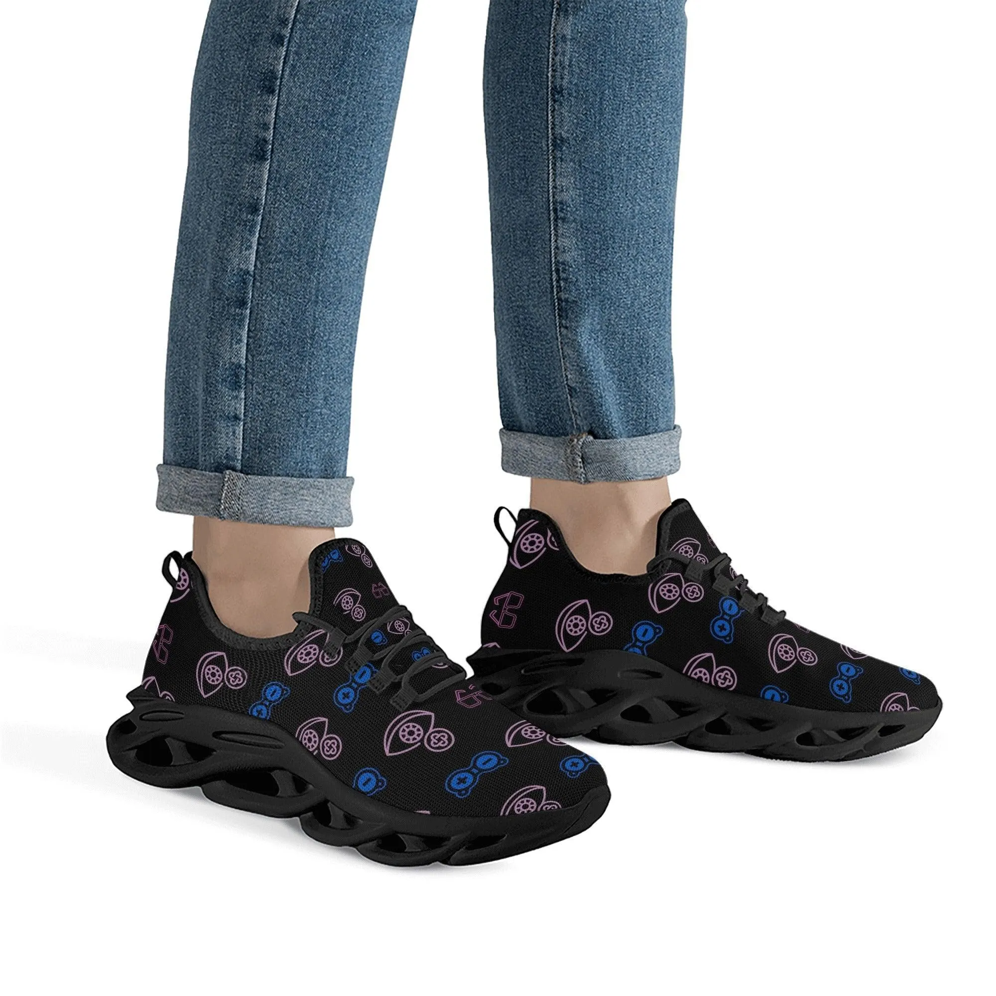 Optometrist Women Eye Icons Sneakers