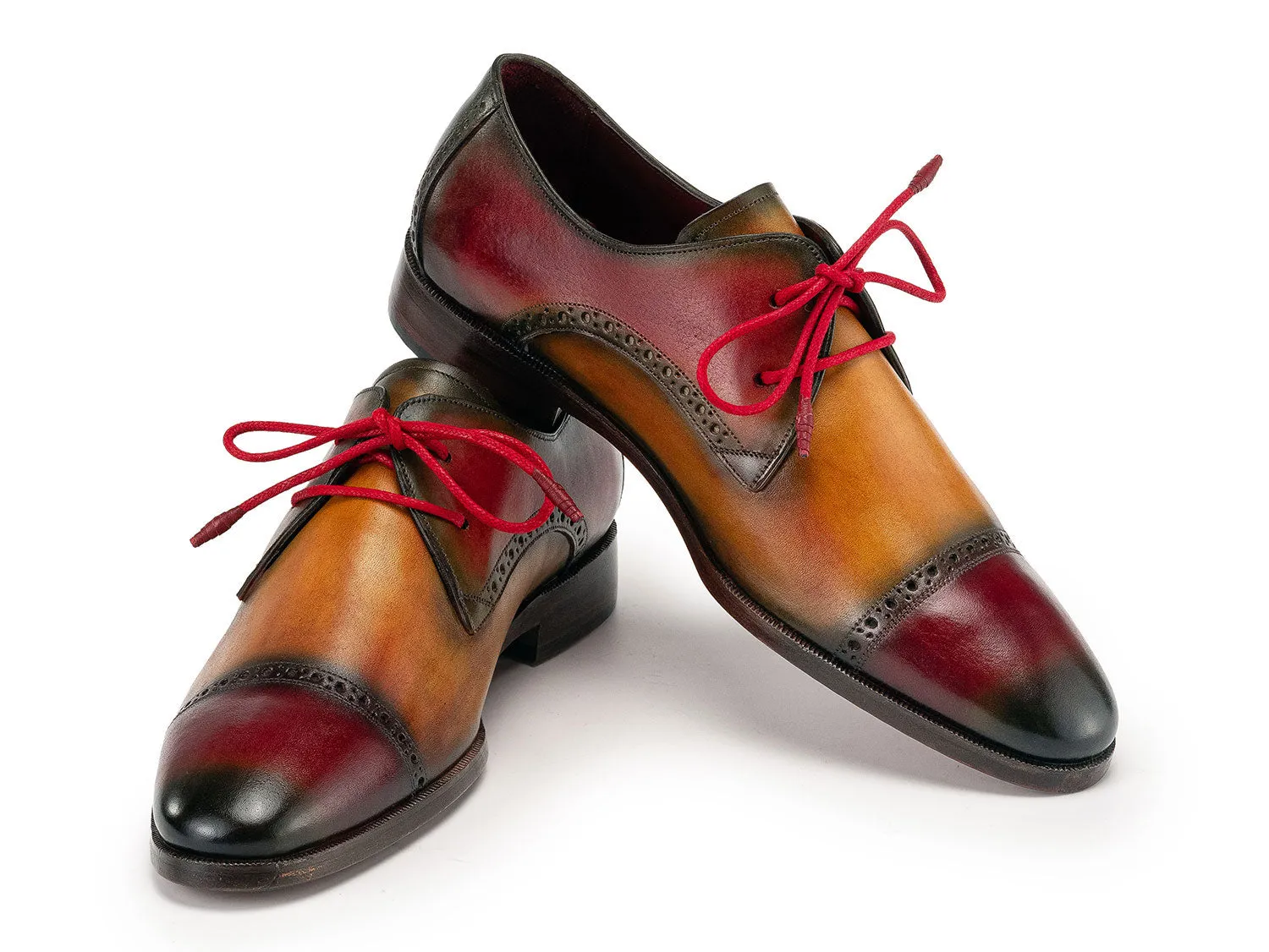 Paul Parkman Men's Cap Toe Derby Shoes in Multiple Colors