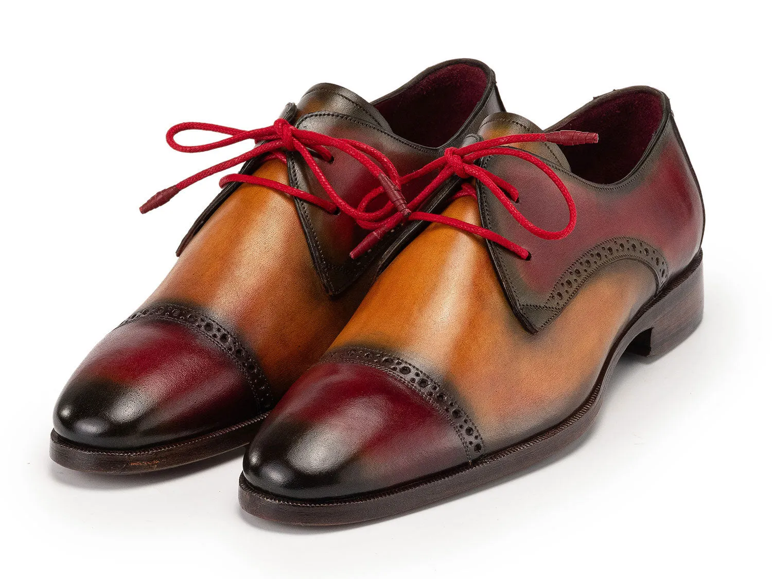Paul Parkman Men's Cap Toe Derby Shoes in Multiple Colors