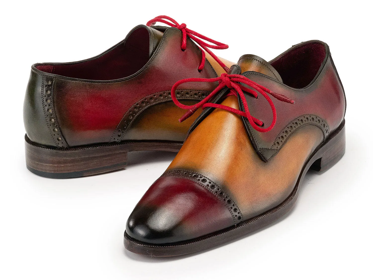 Paul Parkman Men's Cap Toe Derby Shoes in Multiple Colors