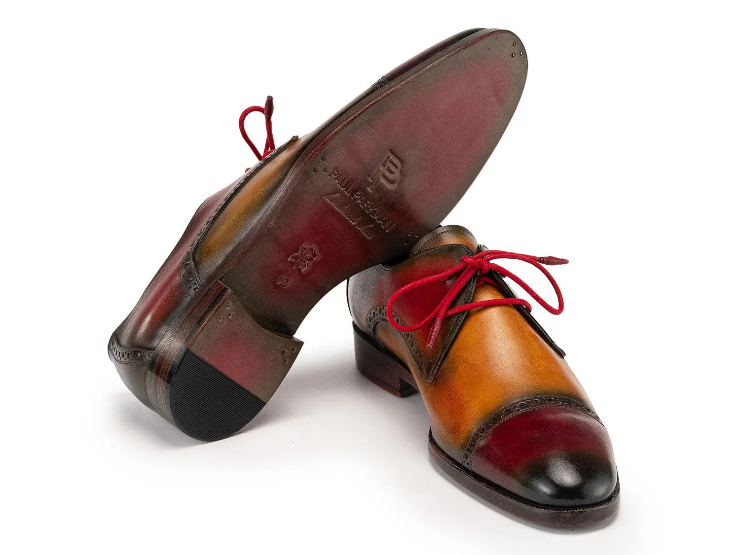 Paul Parkman Men's Cap Toe Derby Shoes in Multiple Colors