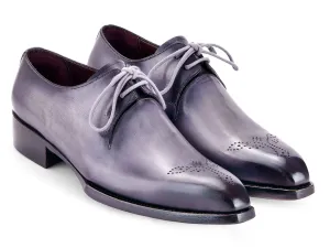 Paul Parkman Men's Goodyear Welted Derby Shoes in Grey