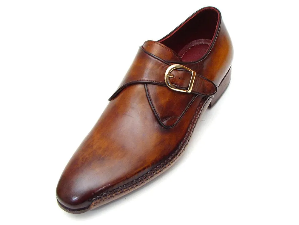 Paul Parkman Men's Single Monkstraps Brown Leather