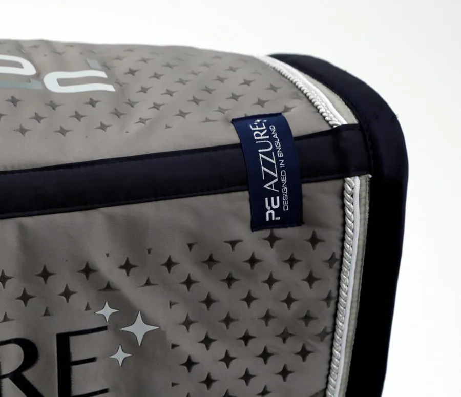 PEI Azzure Anti-Slip Satin Dressage Pad (Grey)