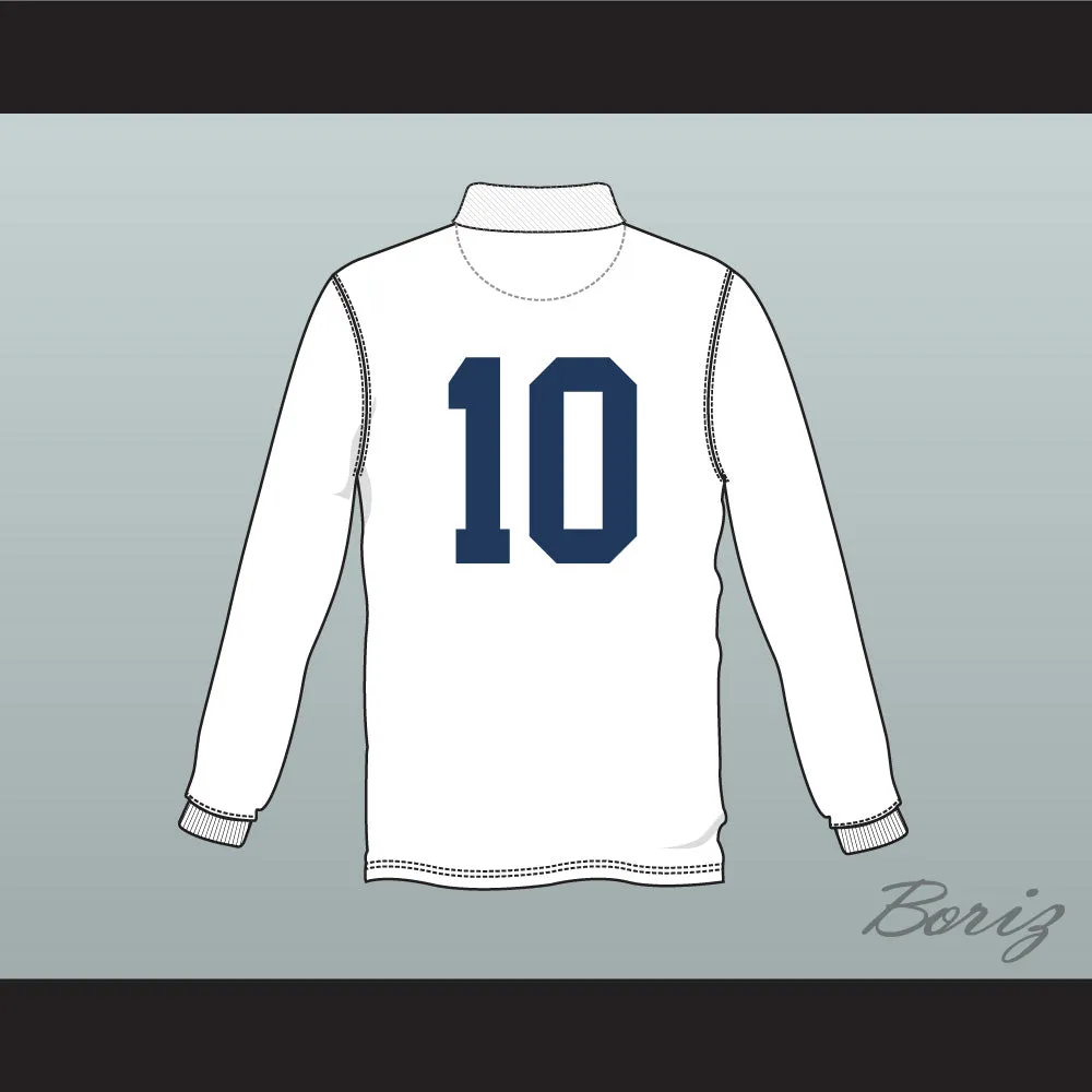 Pele 10 Santos S.F.C. White Football Soccer Jersey