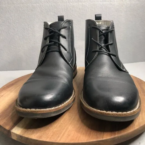 Penquin Munsingwear Hank Black Leather Chukka Boots Men Size 13 Lace Up OP100142