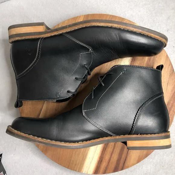 Penquin Munsingwear Hank Black Leather Chukka Boots Men Size 13 Lace Up OP100142
