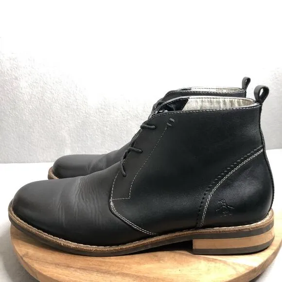 Penquin Munsingwear Hank Black Leather Chukka Boots Men Size 13 Lace Up OP100142