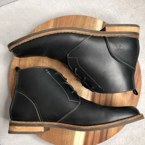 Penquin Munsingwear Hank Black Leather Chukka Boots Men Size 13 Lace Up OP100142