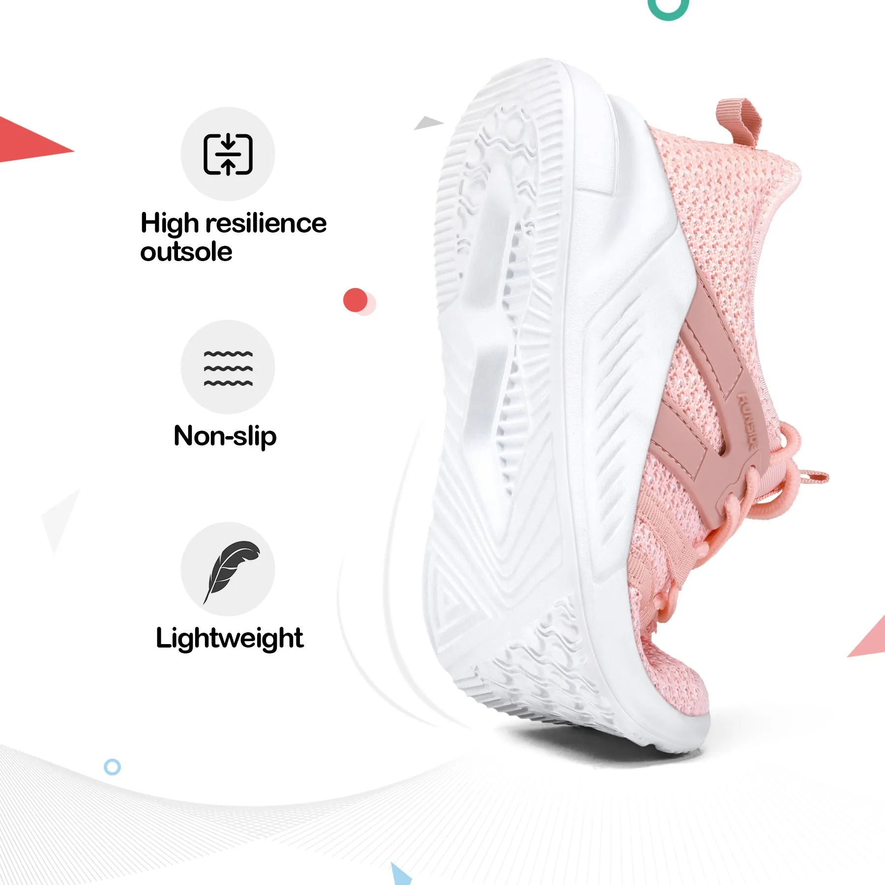 Pink Lightweight Breathable Tennis Sneakers