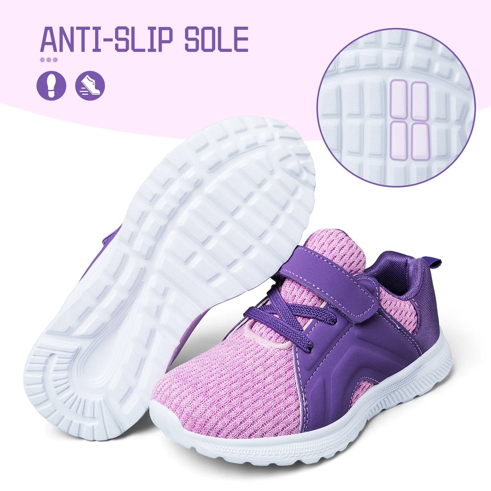 Pink Purple Mesh Breathable Tennis Sneakers