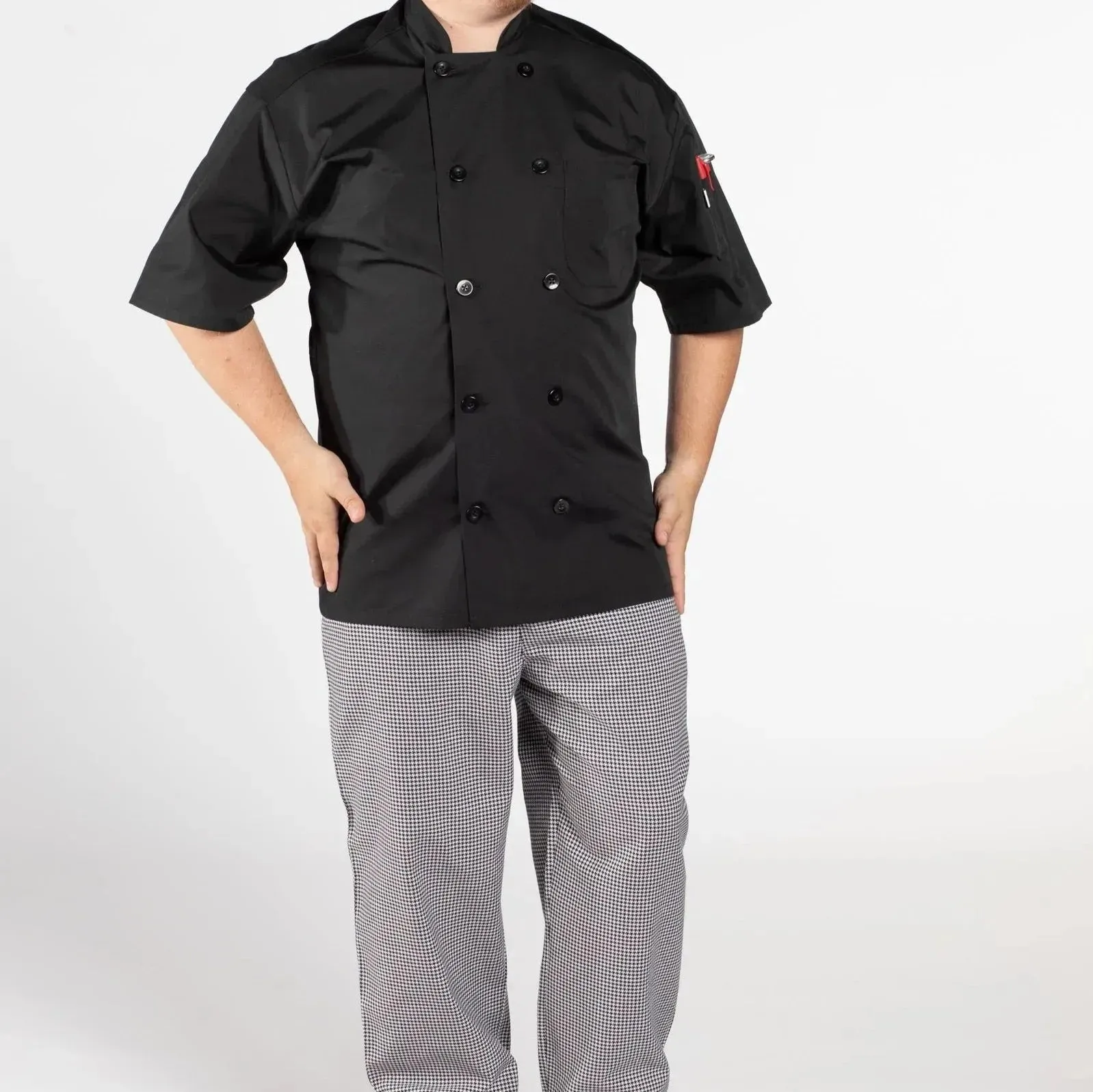 Poplin Cotton Blend Pro-vent Short Sleeve Chef Coat 2 PK