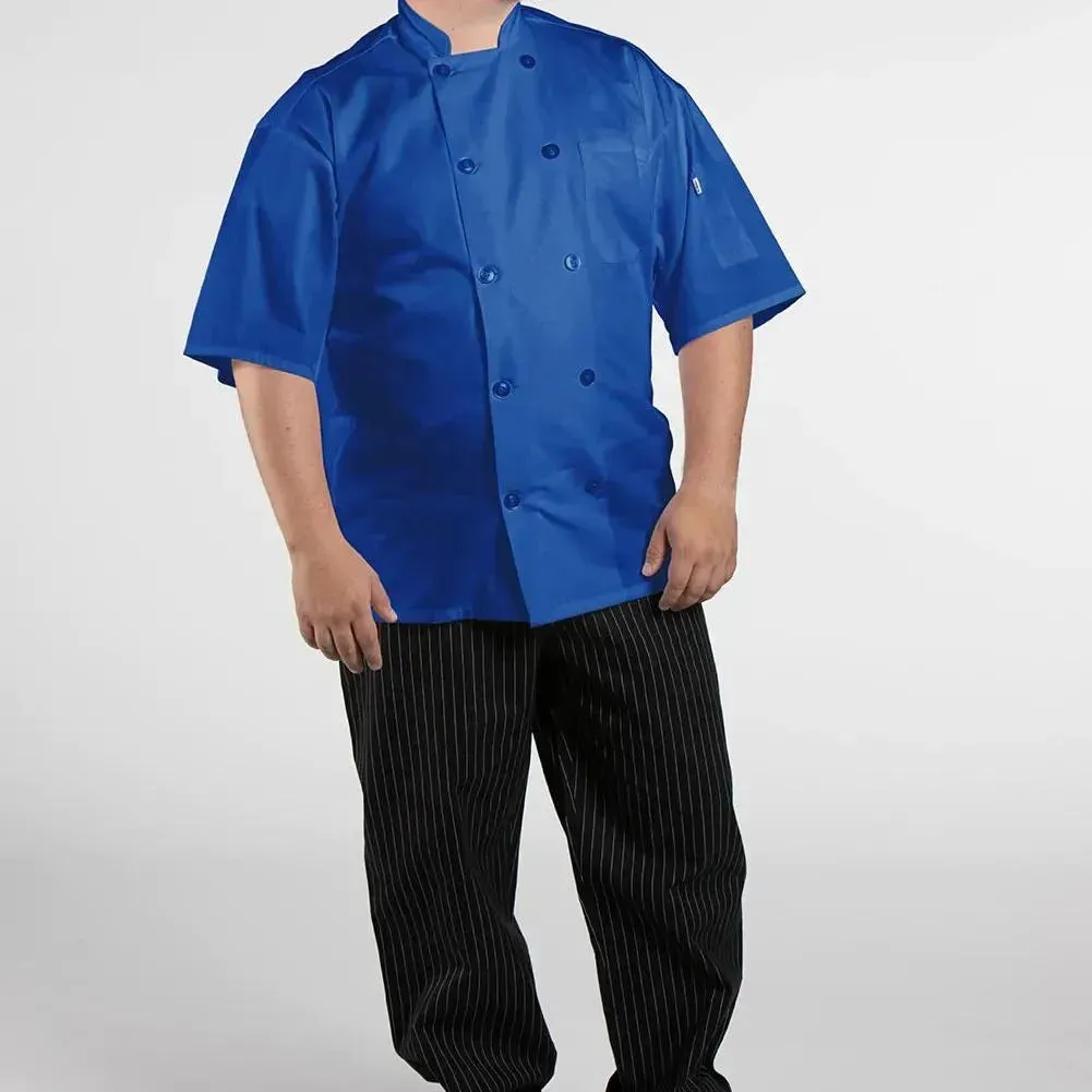 Poplin Cotton Blend Pro-vent Short Sleeve Chef Coat 2 PK