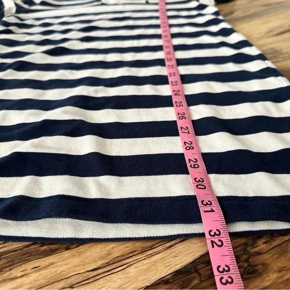 Preppy Tennis Rugby Polo Ralph Lauren The Mesh Mini Striped Dress Size Large