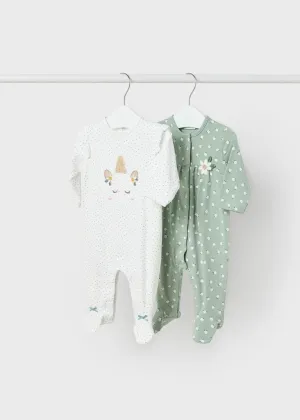 Printed Rompers in Unicorn and Flowers 1.740