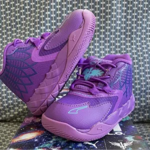 Puma LaMelo Ball Purple Tennis Shoes MB.01 NIBToddler Size 5c.