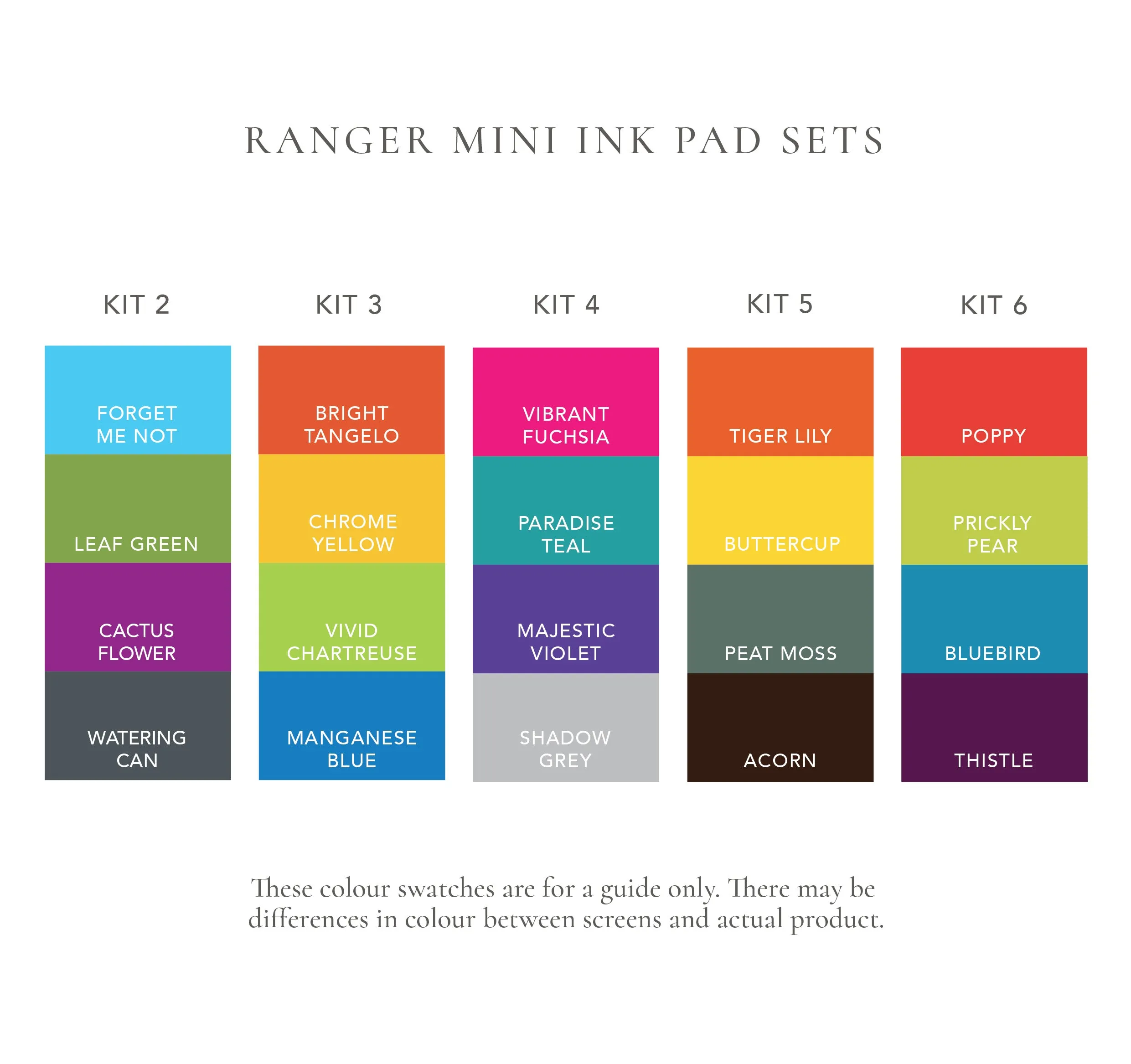 Ranger Mini Ink Pad Set