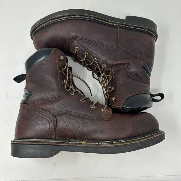 Red Wing Shoes Irish Setter 8&quot; Up Work Boots Leather Aluminum Toe Men's 10.5D