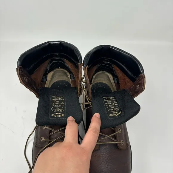 Red Wing Shoes Irish Setter 8&quot; Up Work Boots Leather Aluminum Toe Men's 10.5D