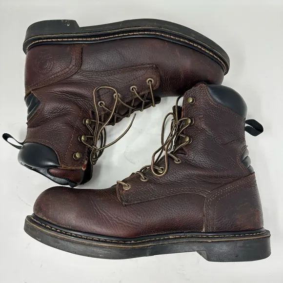 Red Wing Shoes Irish Setter 8&quot; Up Work Boots Leather Aluminum Toe Men's 10.5D