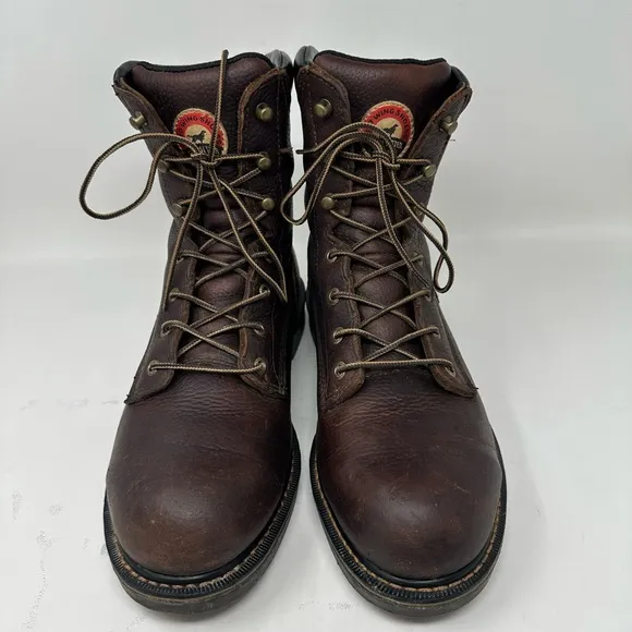 Red Wing Shoes Irish Setter 8&quot; Up Work Boots Leather Aluminum Toe Men's 10.5D