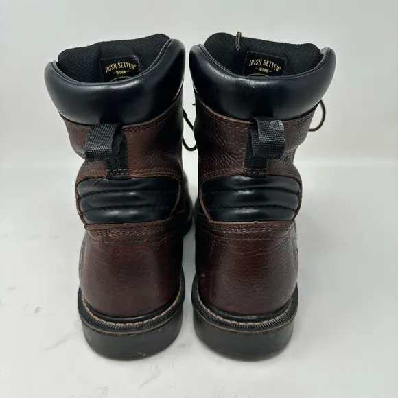 Red Wing Shoes Irish Setter 8&quot; Up Work Boots Leather Aluminum Toe Men's 10.5D