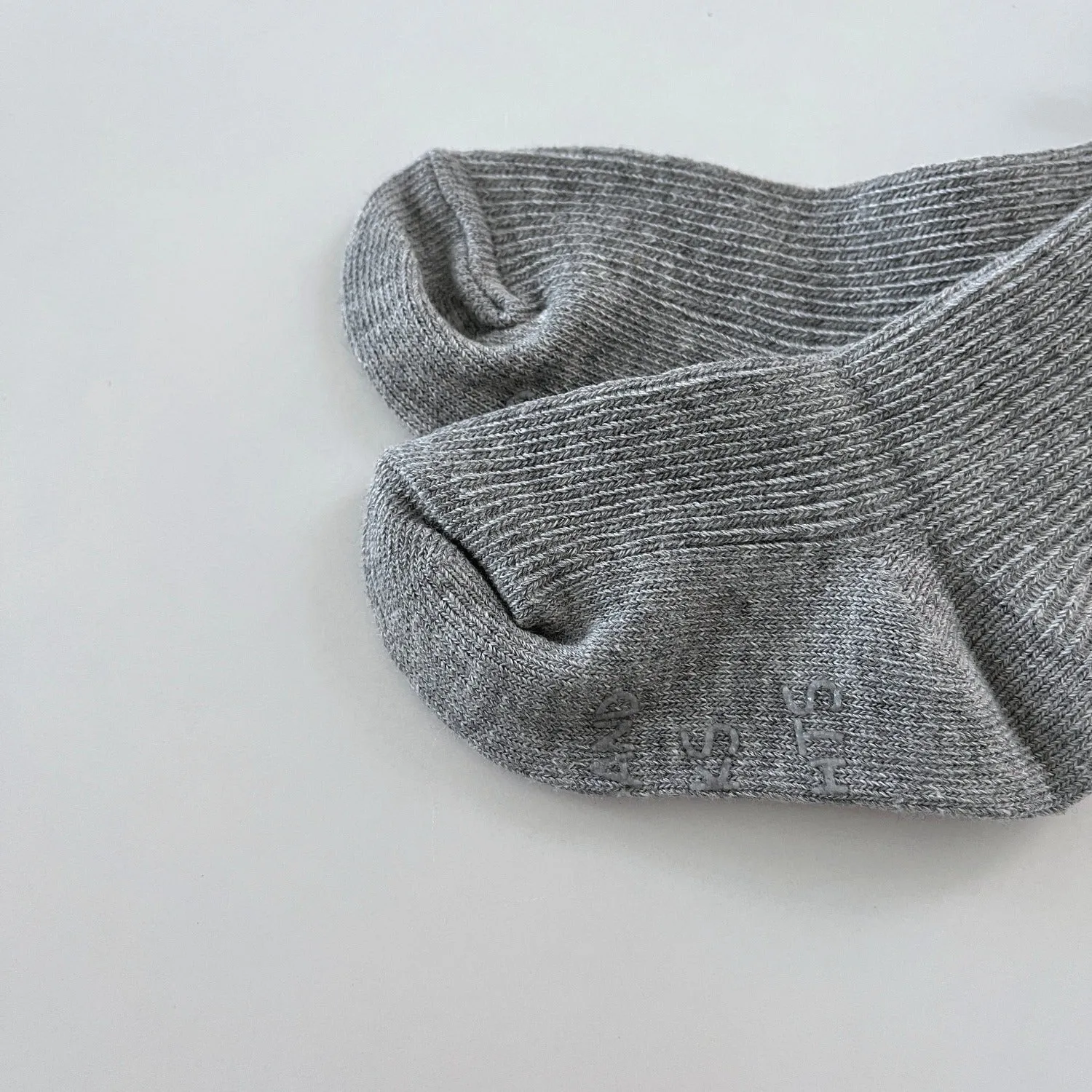 Ribbed Knee Socks with Bow, Grey