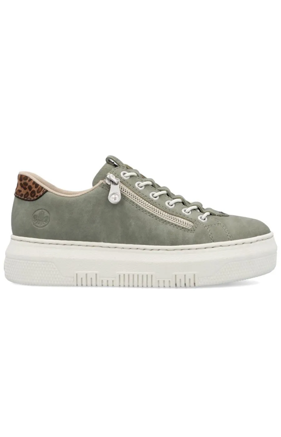 Rieker Zip Trainer in Khaki