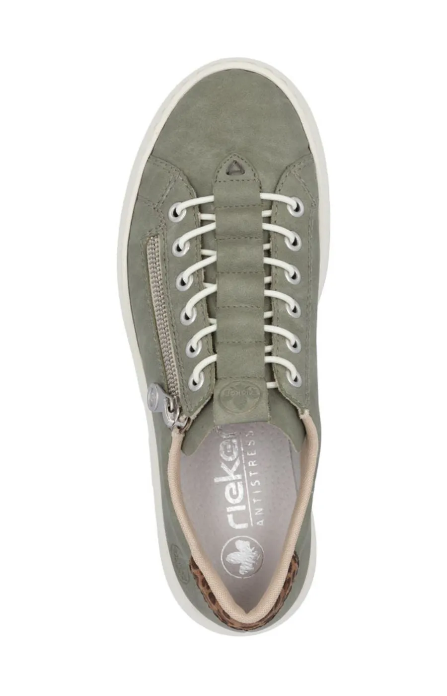 Rieker Zip Trainer in Khaki