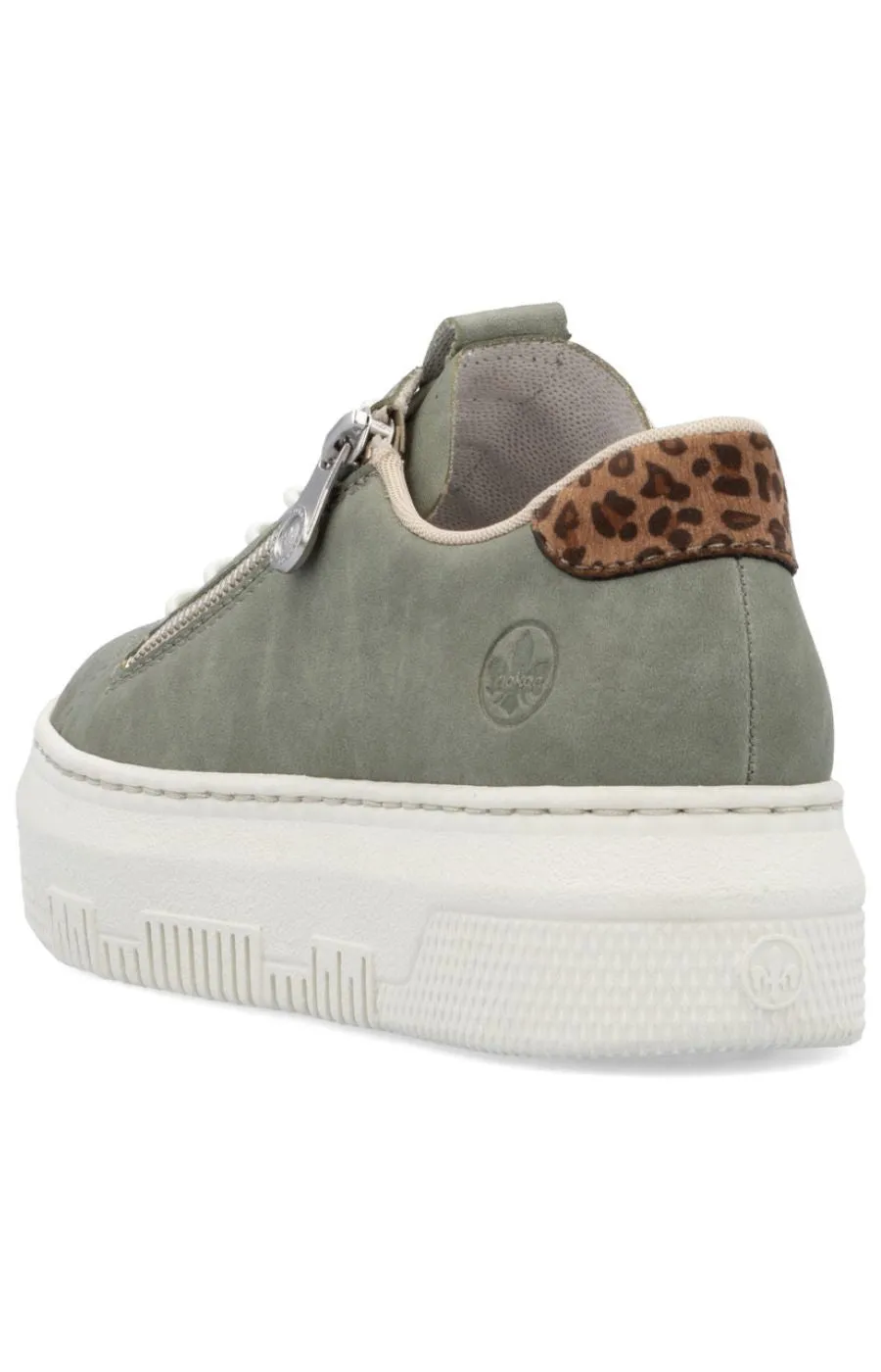 Rieker Zip Trainer in Khaki